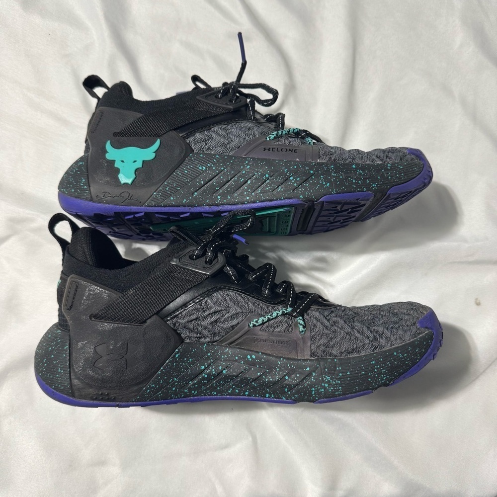 Under Armour Project Rock 6 HOVR Training Shoes – Black Neptune – 8 - Picture 2 of 15